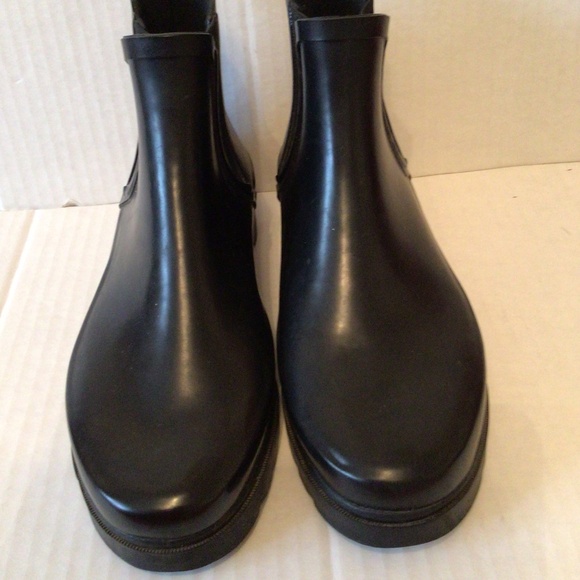Ralf Lauren Polo Sport Black Rubber Ankle Rain Boots - Picture 2 of 7